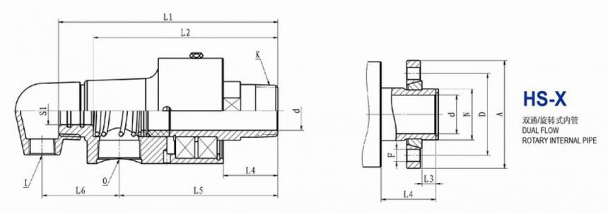 HS-X型旋轉接頭圖紙