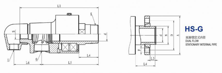 HS-G型通氣旋轉(zhuǎn)接頭圖紙
